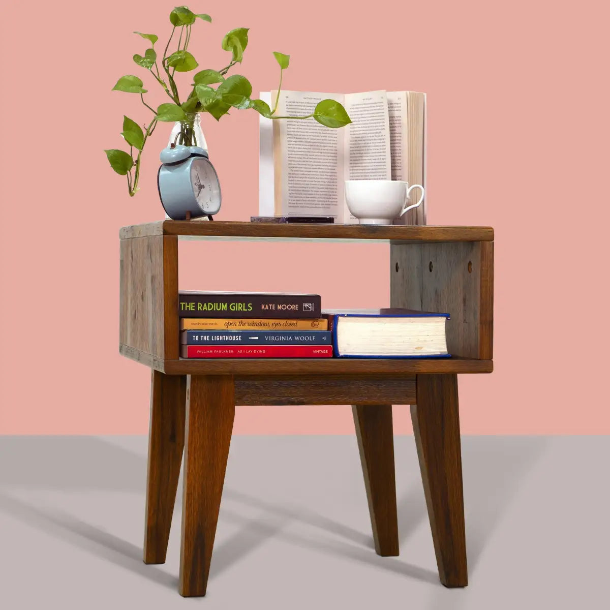 Solid Wood Nightstand - Acacia Serena - Modern Bedside Storage - Megsu