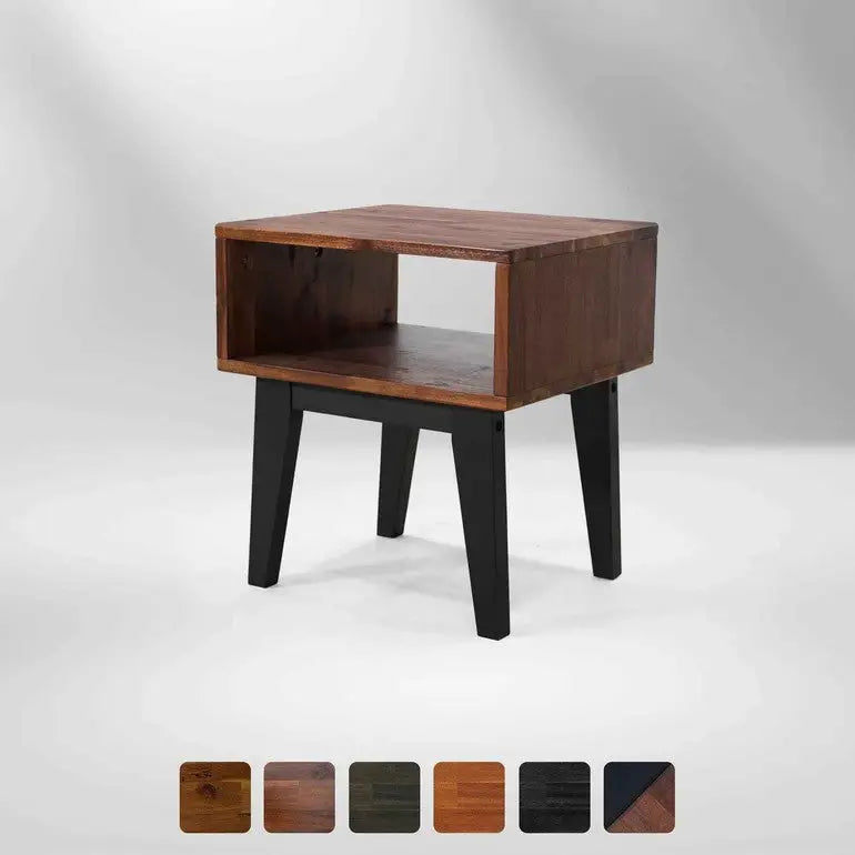 Solid Wood Nightstand - Acacia Serena - Modern Bedside Storage - Megsu