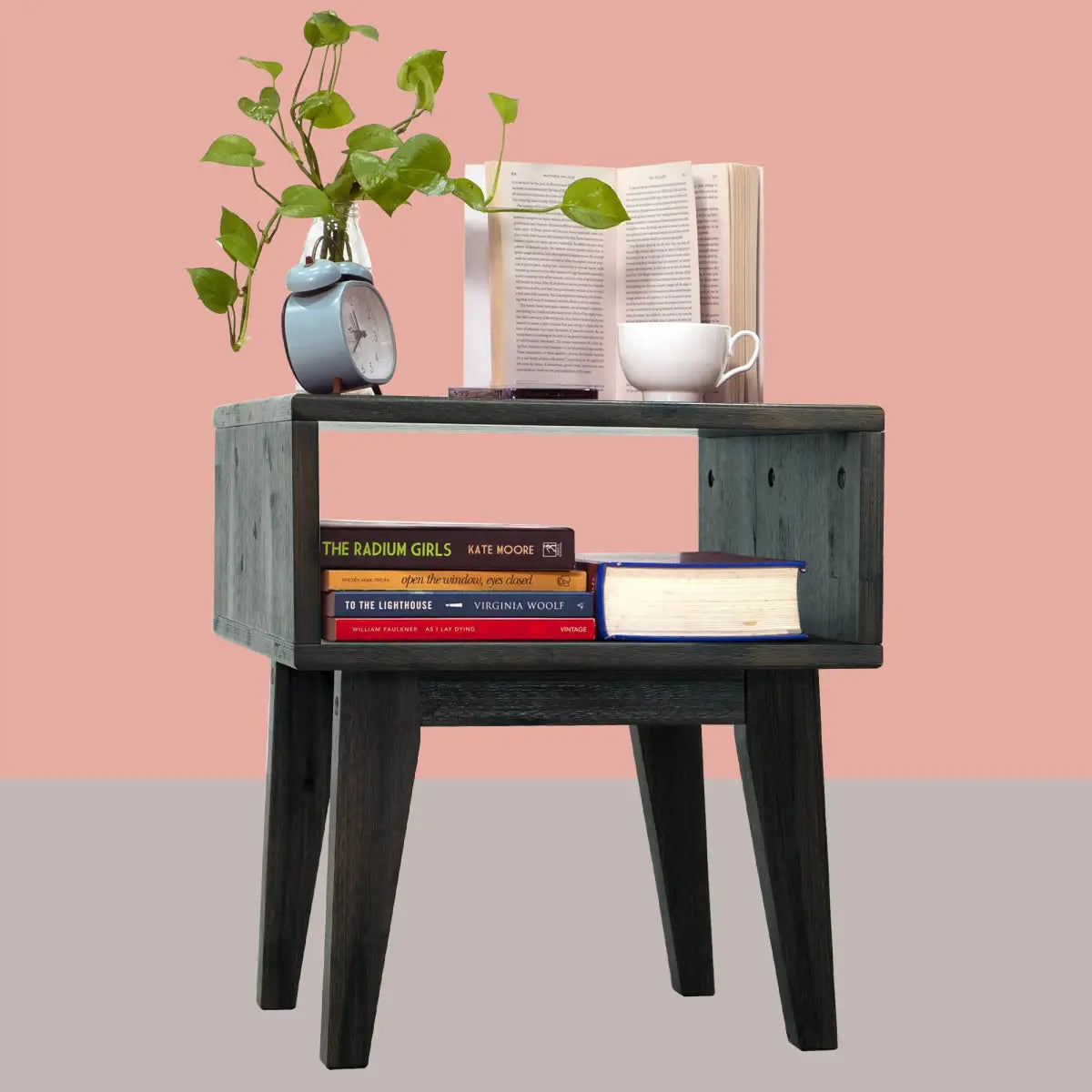 Solid Wood Nightstand - Acacia Serena - Modern Bedside Storage - Megsu