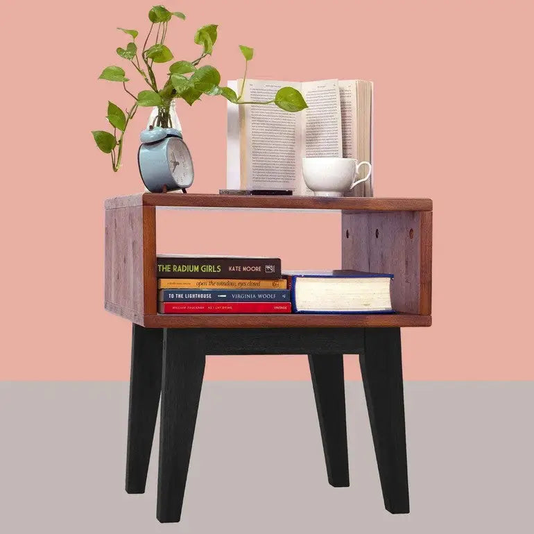 Solid Wood Nightstand - Acacia Serena - Modern Bedside Storage - Megsu