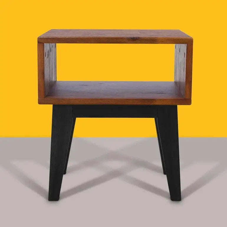 Solid Wood Nightstand - Acacia Serena - Modern Bedside Storage - Americano - Megsu