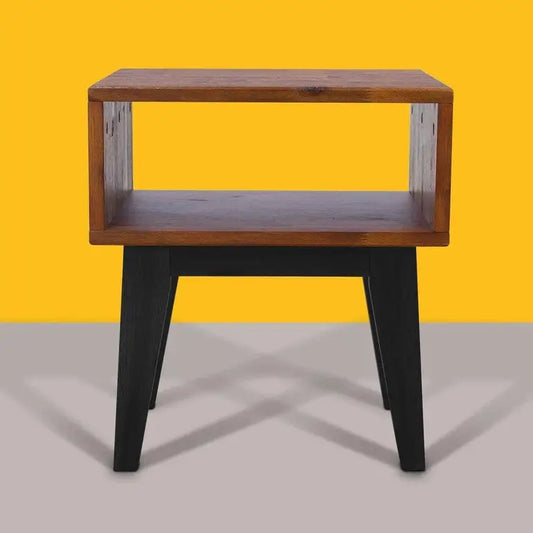 Solid Wood Nightstand - Acacia Serena - Modern Bedside Storage - Americano - Megsu