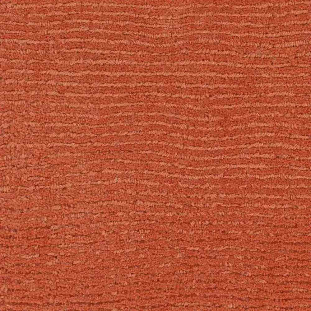 Solid Wool Dark Orange Area Rug - Boutique Rugs