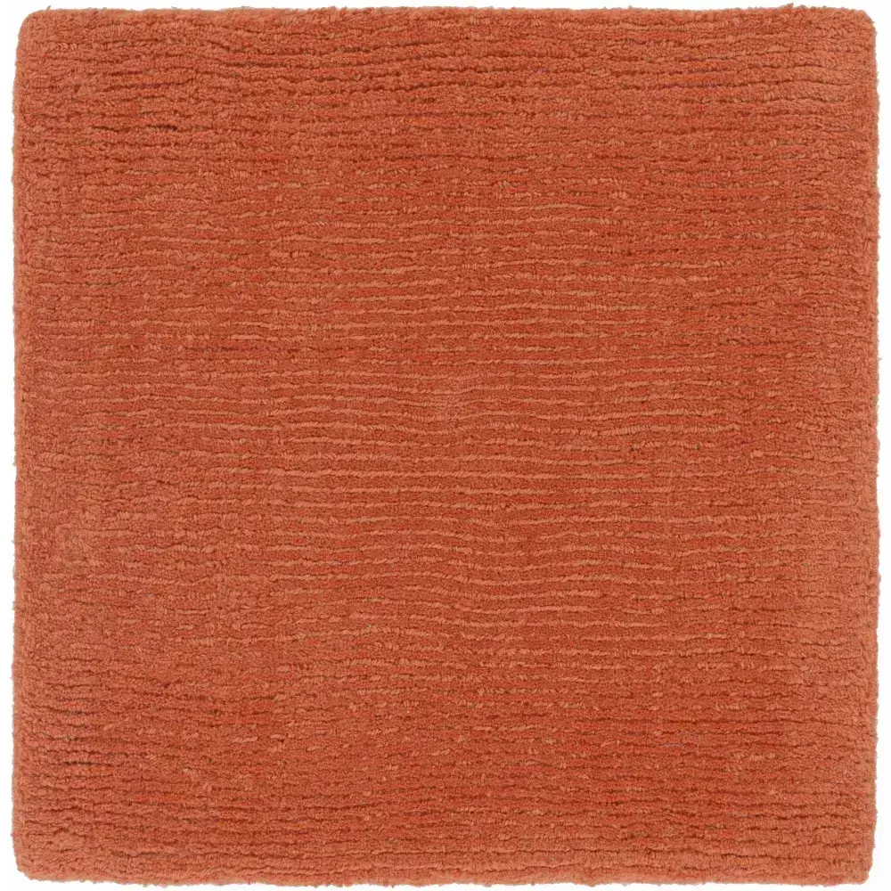 Solid Wool Dark Orange Area Rug - Boutique Rugs