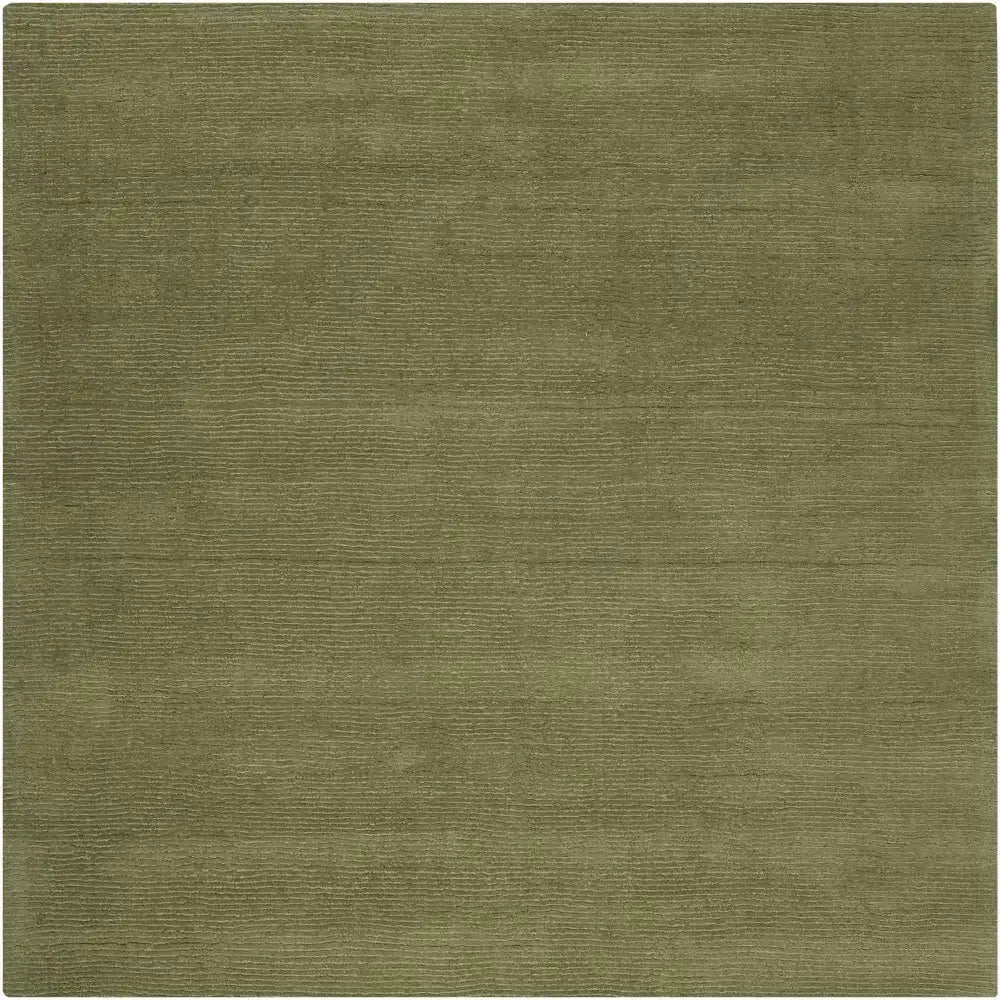 Solid Wool Sage Green Area Rug - 8’ Square - Boutique Rugs