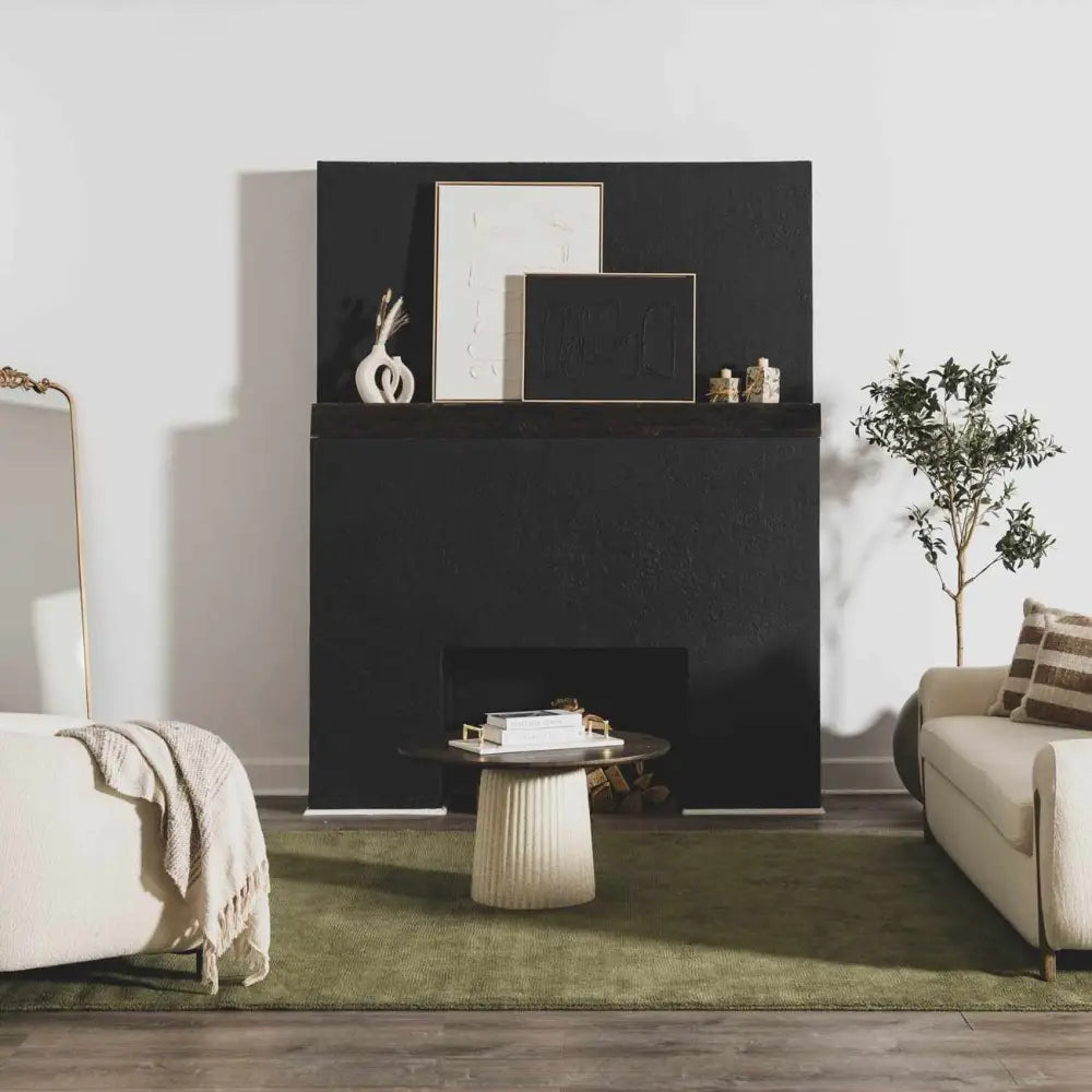 Solid Wool Sage Green Area Rug - Boutique Rugs