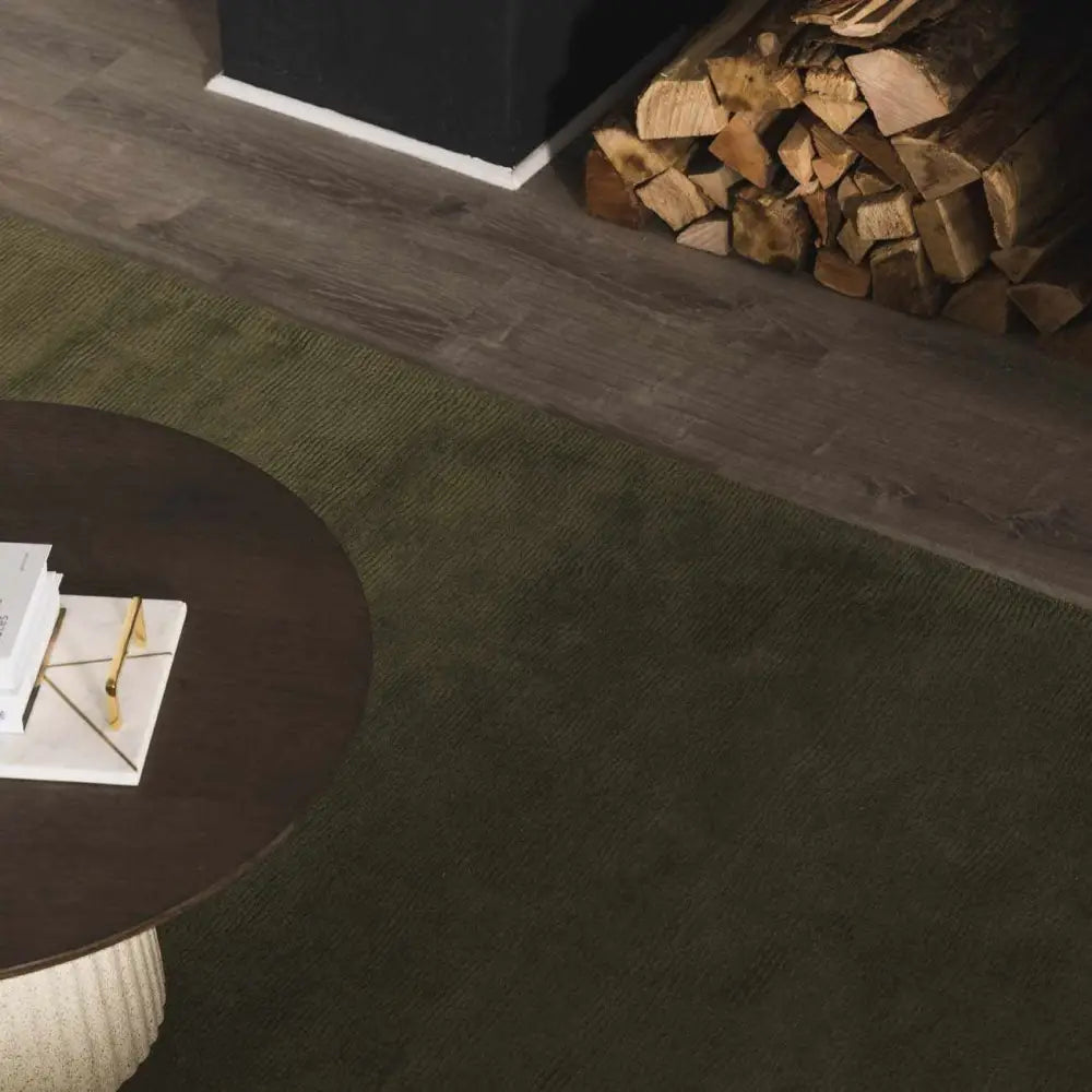 Solid Wool Sage Green Area Rug - Boutique Rugs