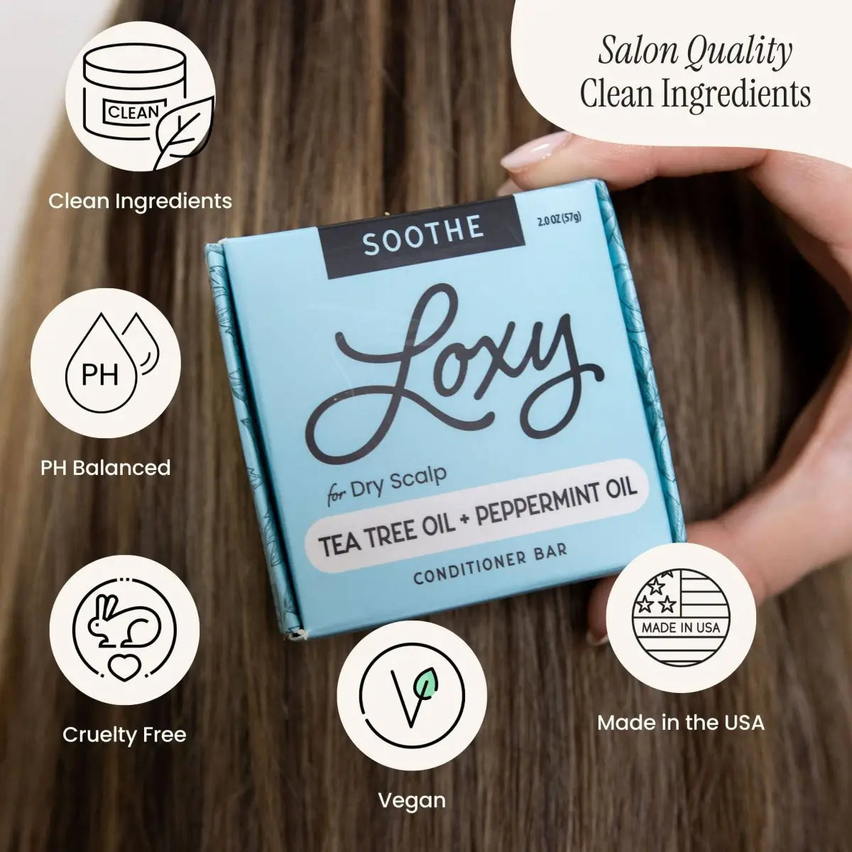 Conditioner Bar - SOOTHE for Dry Scalp with Tea Tree - Loxy