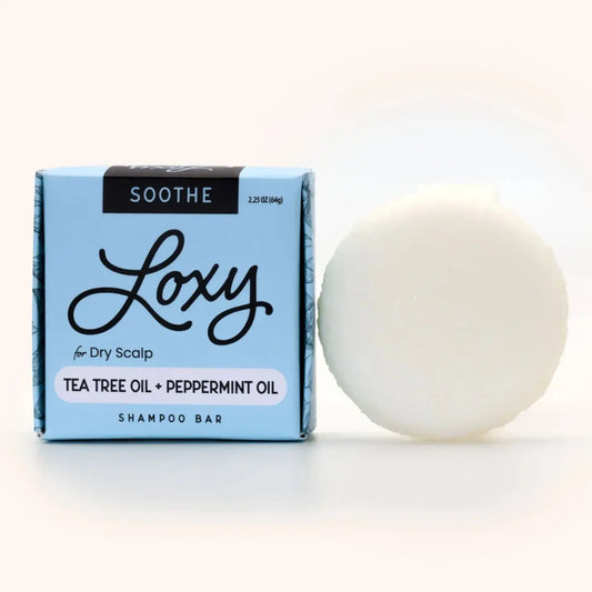 Shampoo Bar - Soothe - Dry Scalp with Tea Tree + Peppermint - Loxy