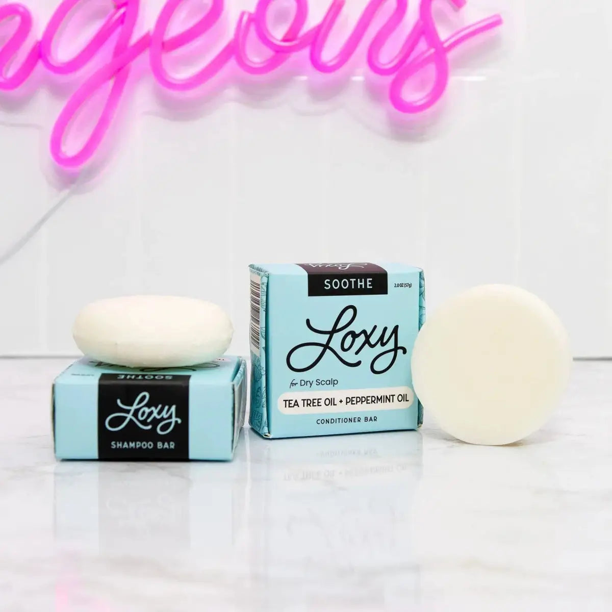 Shampoo Bar - Soothe - Dry Scalp with Tea Tree + Peppermint - Loxy