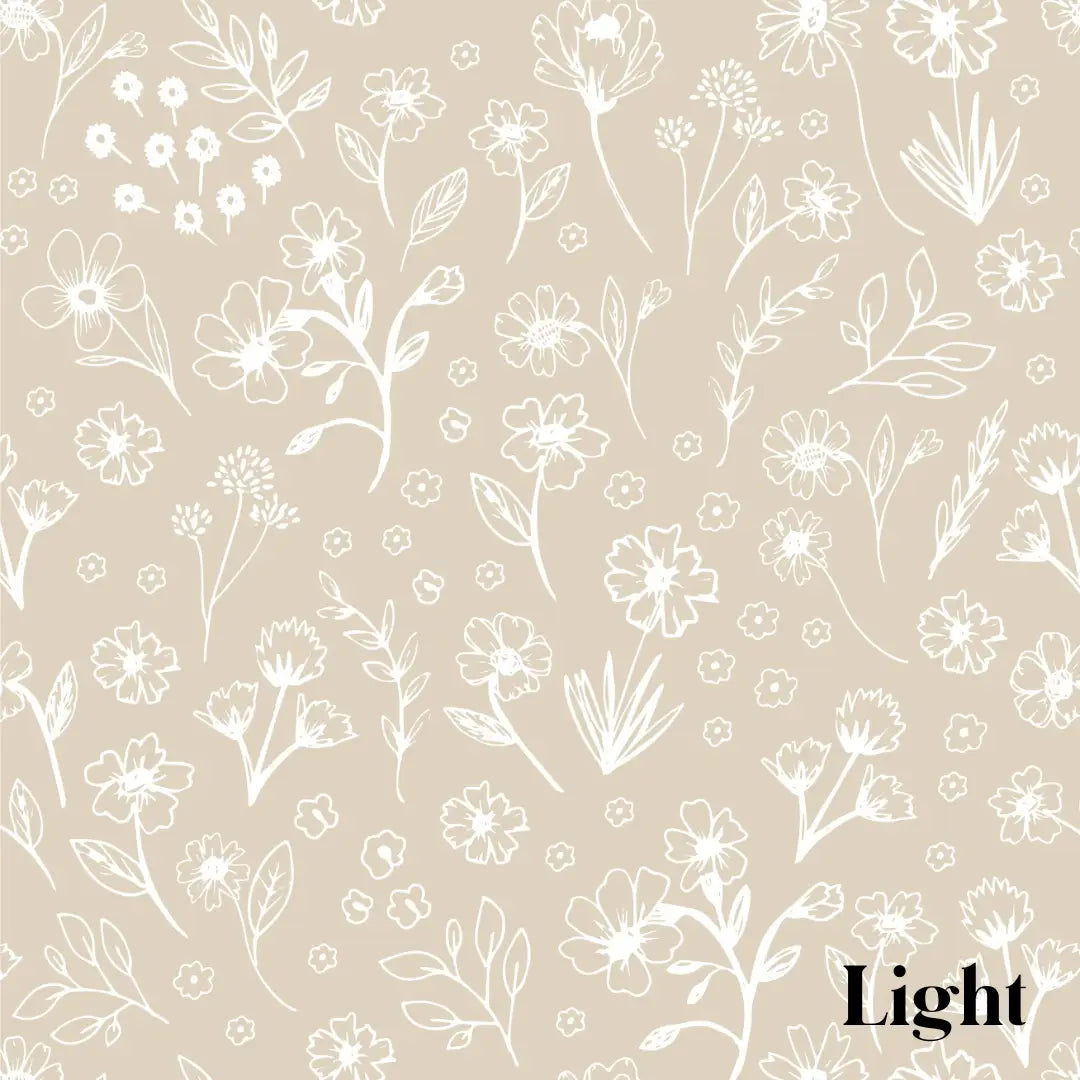 Sophia Wallpaper - Pink Floral Line Drawings - by Pace Made - Sample 1 foot by 1 foot / Light - Loomwell Home Goods