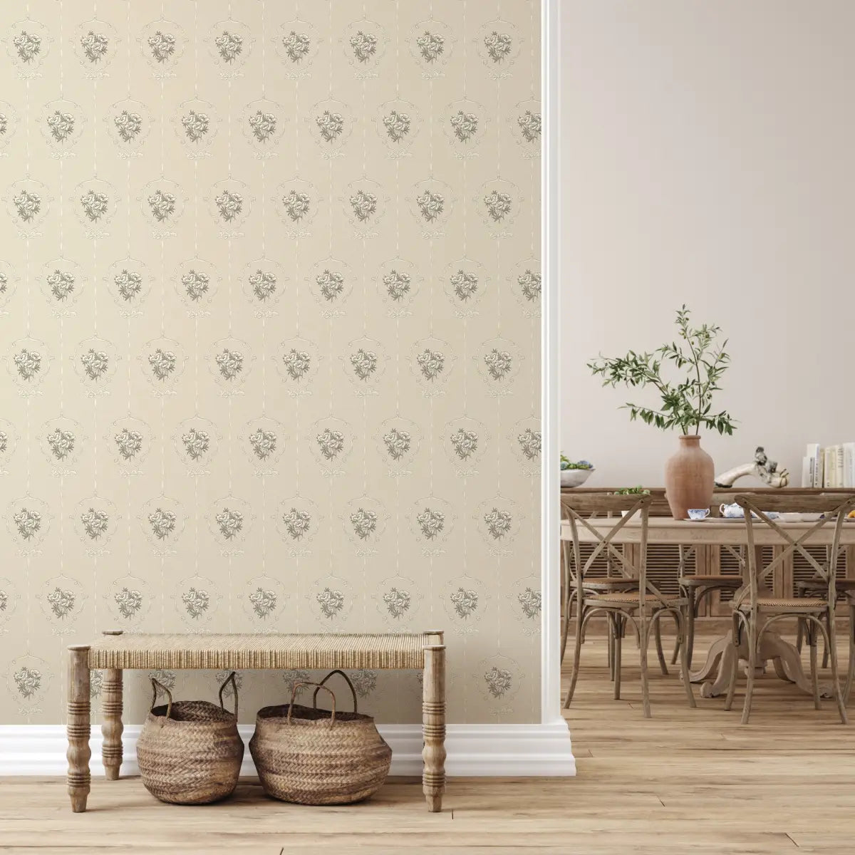 Southerly Wallpaper - Framed Bouquets - by Grateful Artsy Soul - Loomwell Home Goods