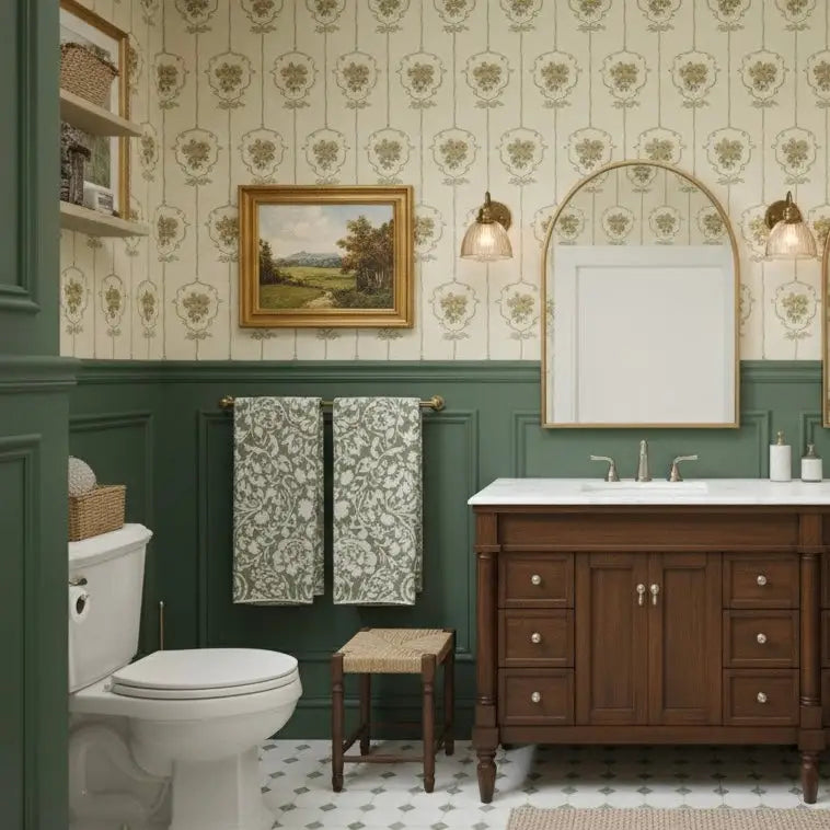 Southerly Wallpaper - Framed Bouquets - by Grateful Artsy Soul - Loomwell Home Goods