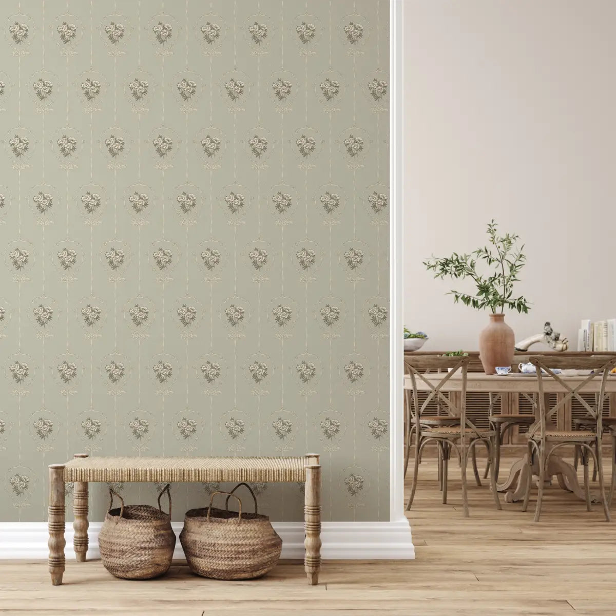 Southerly Wallpaper - Framed Bouquets - by Grateful Artsy Soul - Loomwell Home Goods