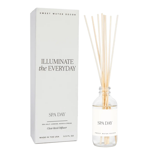 Spa Day Clear Reed Diffuser - Sweet Water Decor