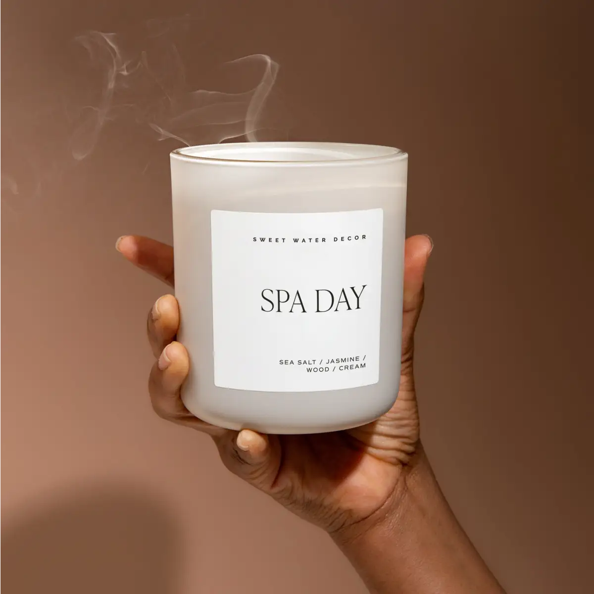Spa Day Soy Candle - Tan Matte Jar - 15 oz - Sweet Water Decor