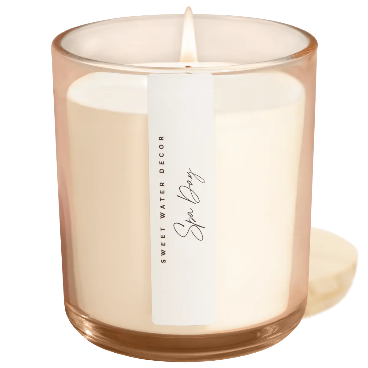 Spa Day Soy Candle - Tinted Glass Jar - 12 oz - Sweet Water Decor