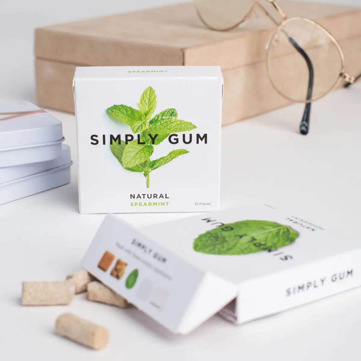 Simply Gum - Spearmint - All-Natural Chewing Gum - Simply Gum