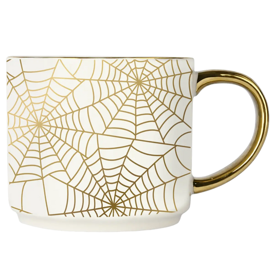 Spiderwebs 14oz. Gold Handle Coffee Mug - Sweet Water Decor