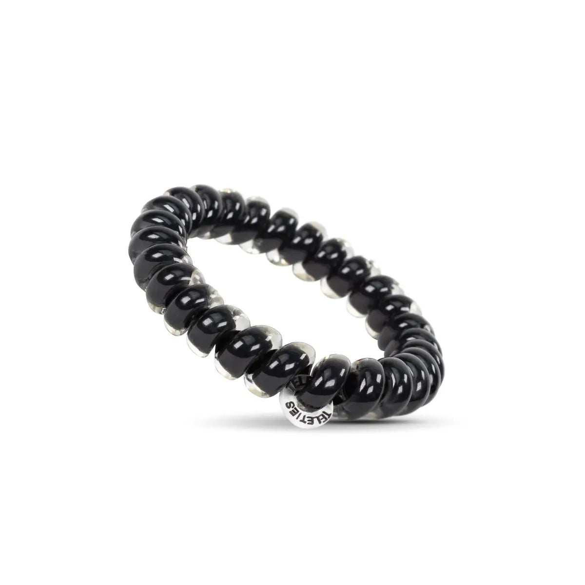 Spiral Hair Coils - Jet Black Hair Ties - Large - TELETIES