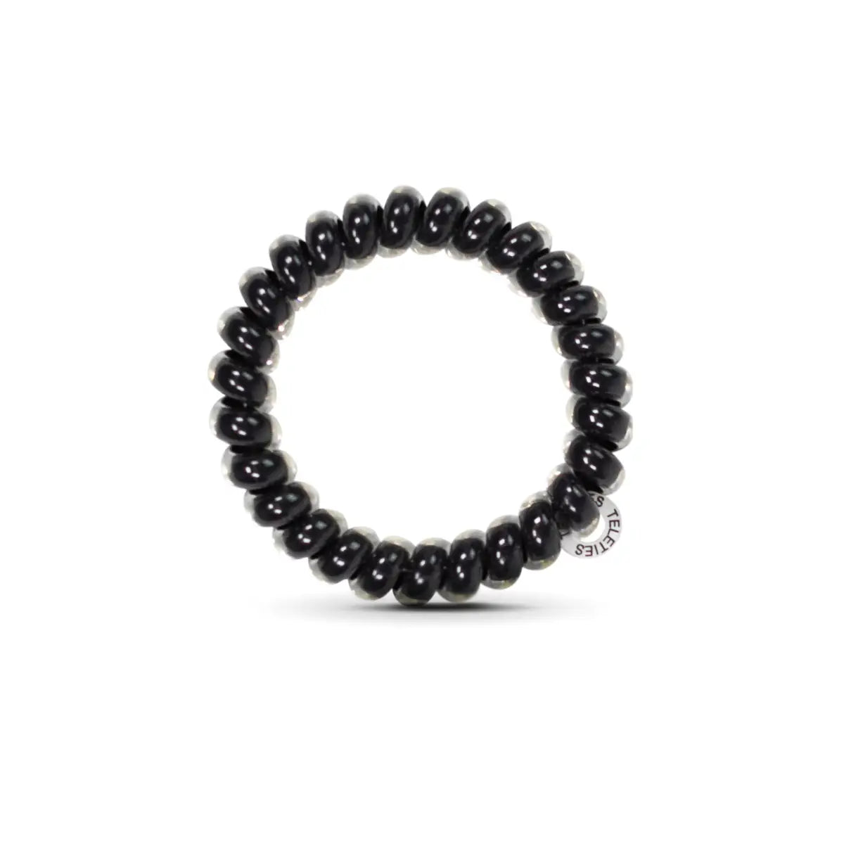 Spiral Hair Coils - Jet Black Hair Ties - Large - TELETIES