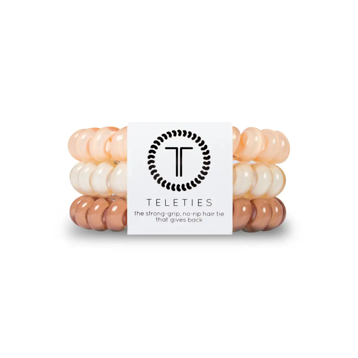 Spiral Hair Ties - Nude Hair Coils - Large - TELETIES