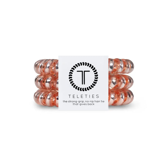 Spiral Hair Coils - Millennial Pink Hair Ties - Large - TELETIES