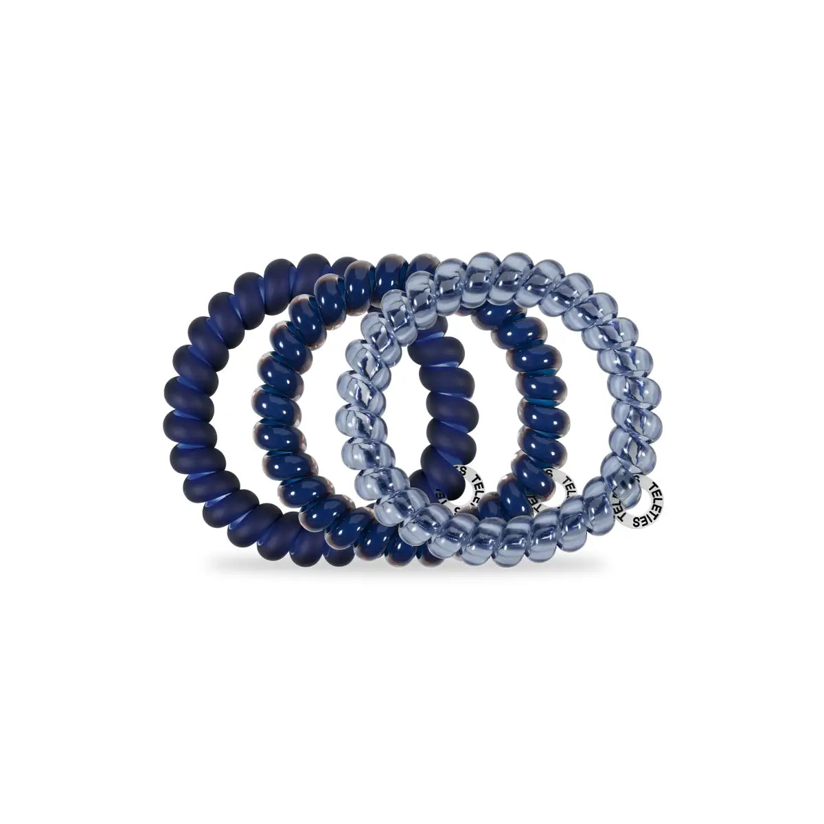 Spiral Hair Coils - Nightfall Navy Hair Ties - Large - TELETIES