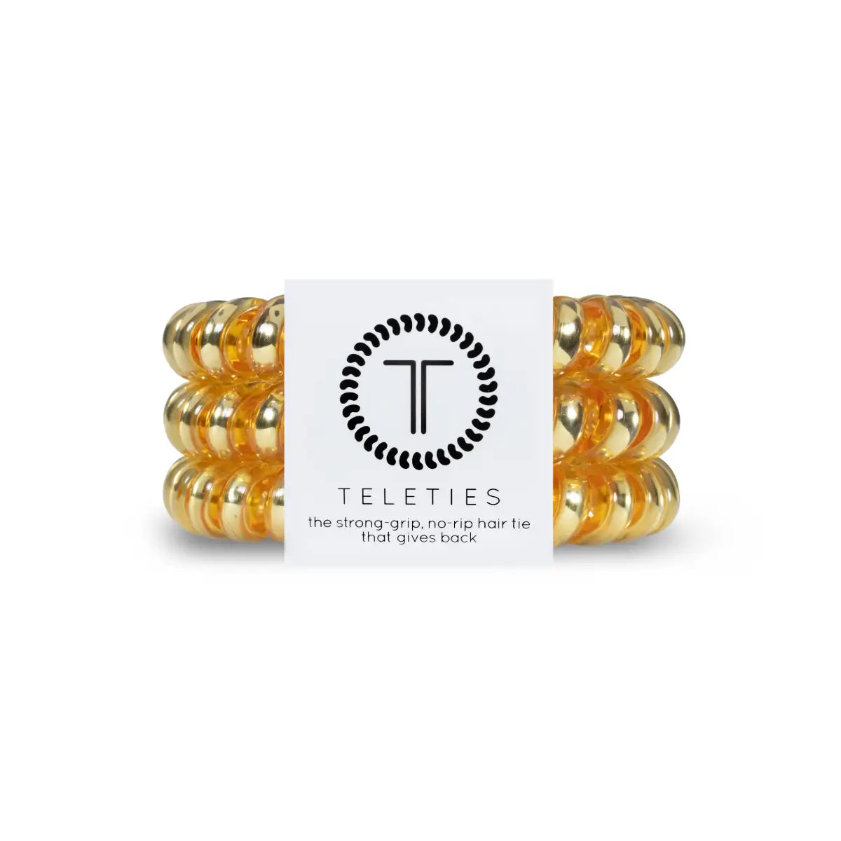 Spiral Hair Coils - Sunset Gold Hair Ties - Large - TELETIES