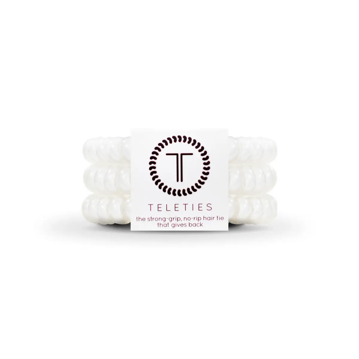 Spiral Hair Coils - Coconut White Hair Ties - Small - TELETIES