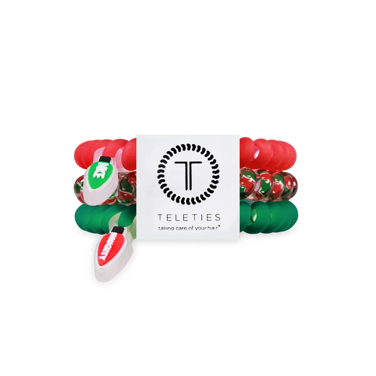 Christmas Spiral Hair Coils - Naughty or Nice Hair Ties - Small - TELETIES