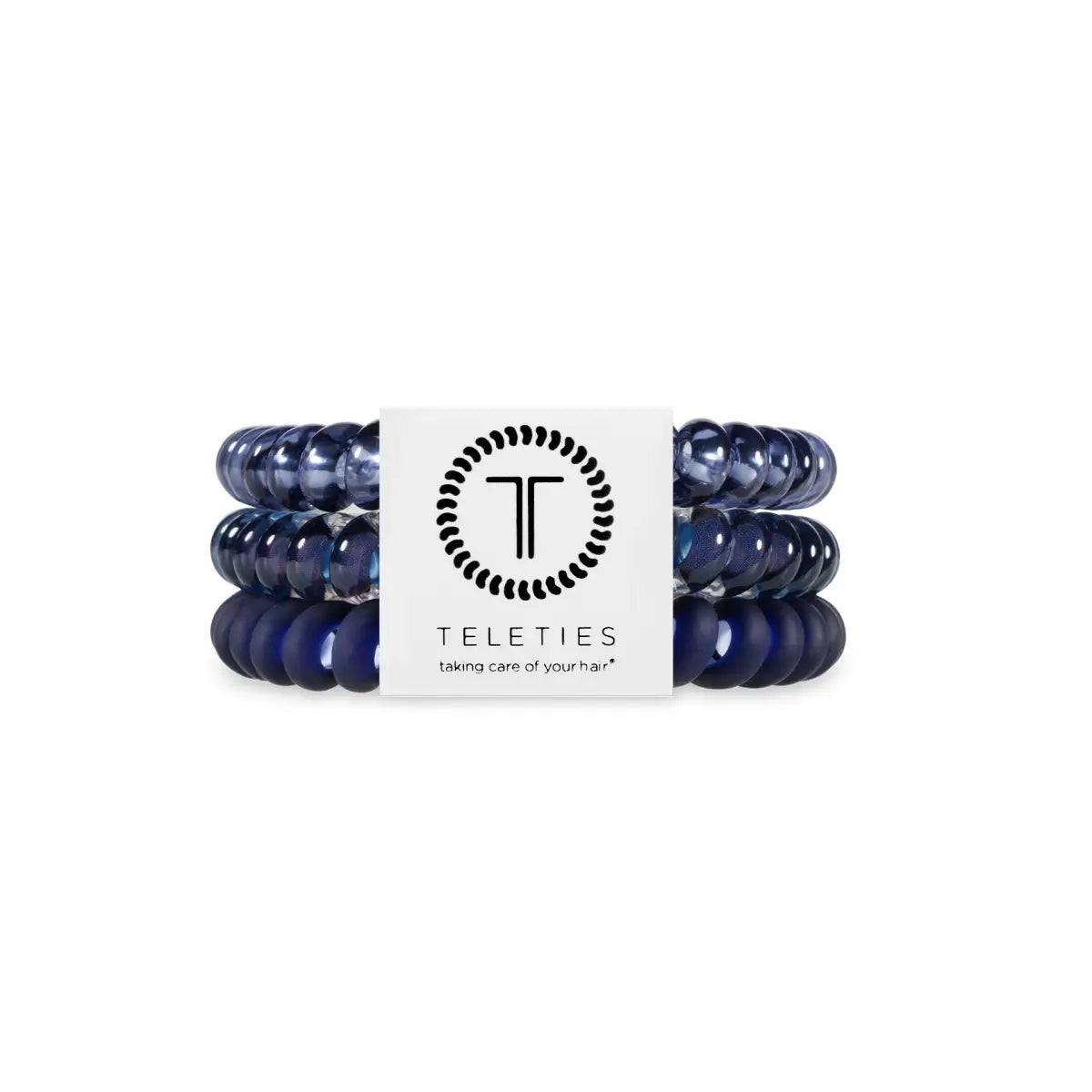 Spiral Hair Coils - Nightfall Navy Hair Ties - Small - TELETIES