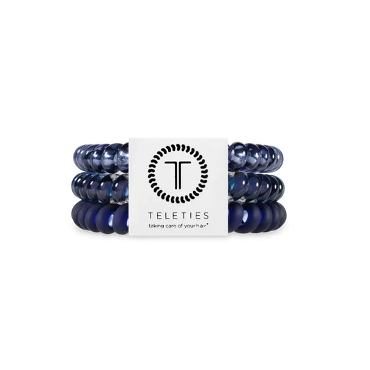 Spiral Hair Coils - Nightfall Navy Hair Ties - Small - TELETIES