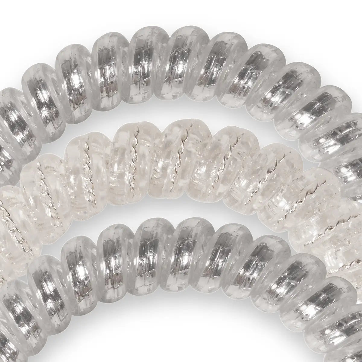 Spiral Hair Coils - Silver Slay Hair Ties - Small - TELETIES