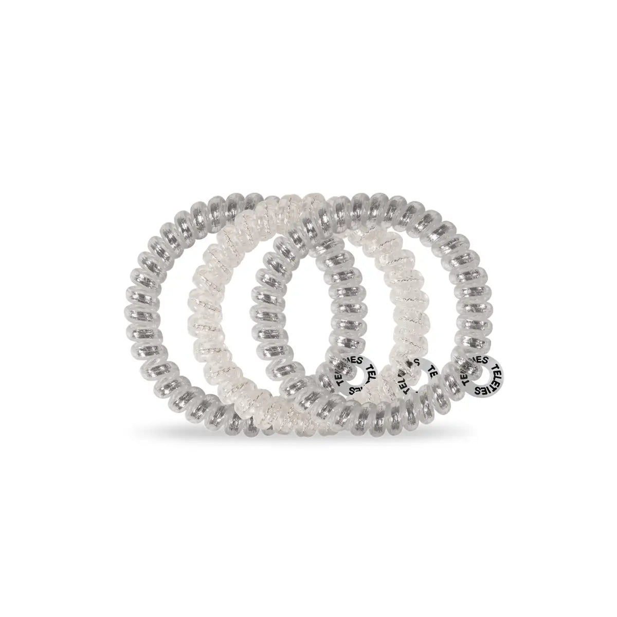 Spiral Hair Coils - Silver Slay Hair Ties - Small - TELETIES