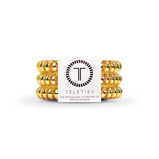 Spiral Hair Coils - Sunset Gold Hair Ties - Small - TELETIES