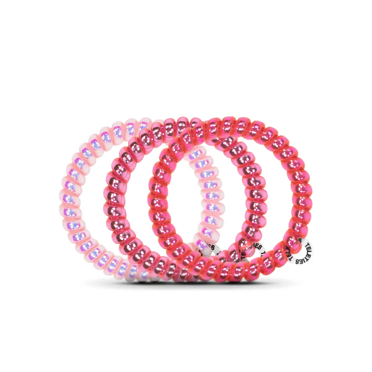 Spiral Hair Coils - Think Pink Hair Ties - Small - TELETIES