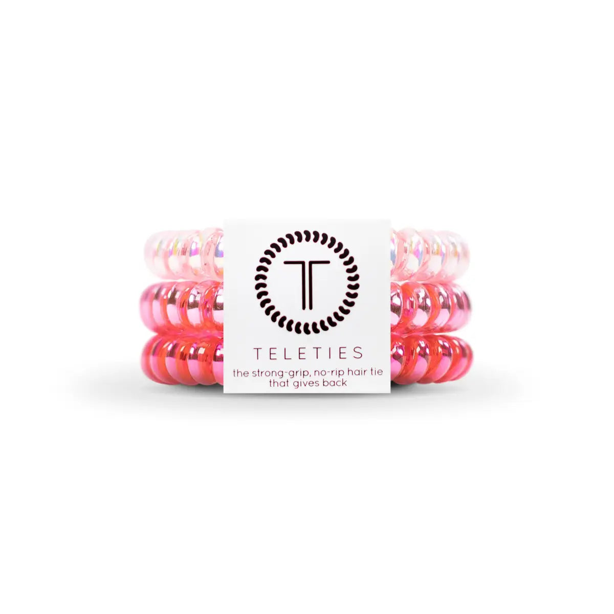 Spiral Hair Coils - Think Pink Hair Ties - Small - TELETIES