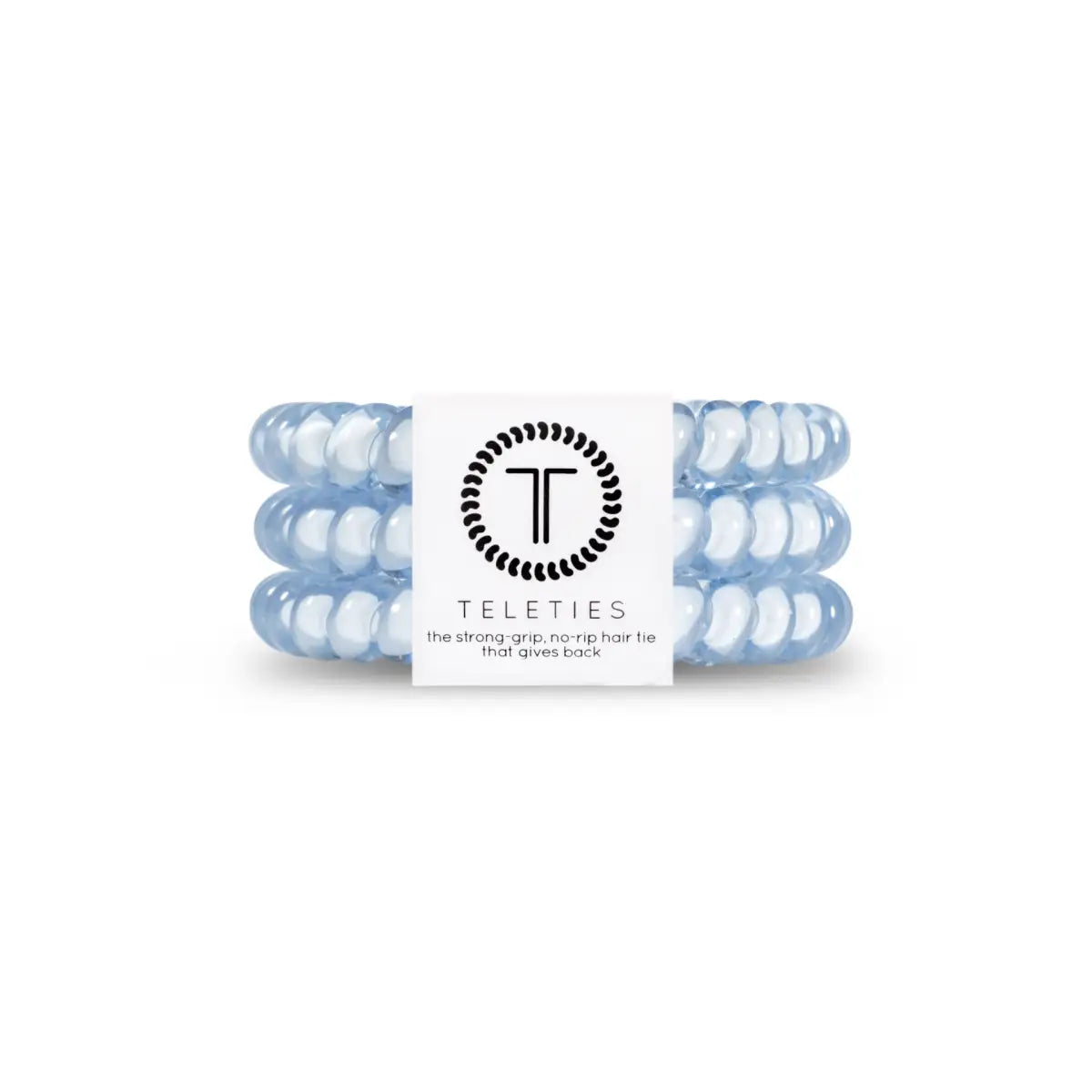 Spiral Hair Coils - Washed Denim Hair Ties - Small - TELETIES