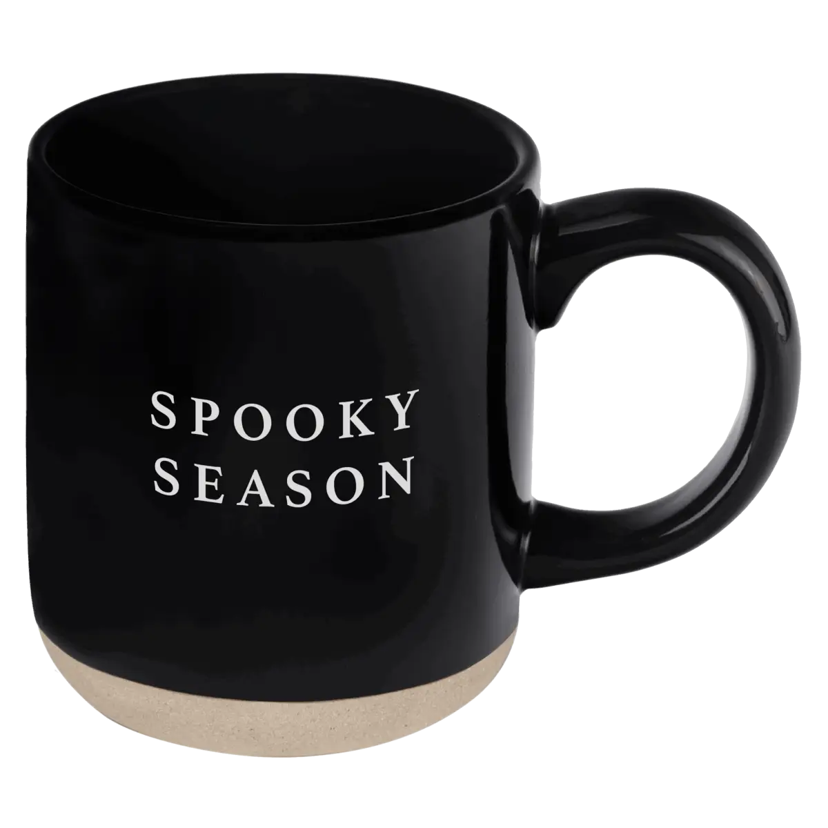 Spooky Season 14oz. Black Stoneware Coffee Mug - Sweet Water Decor