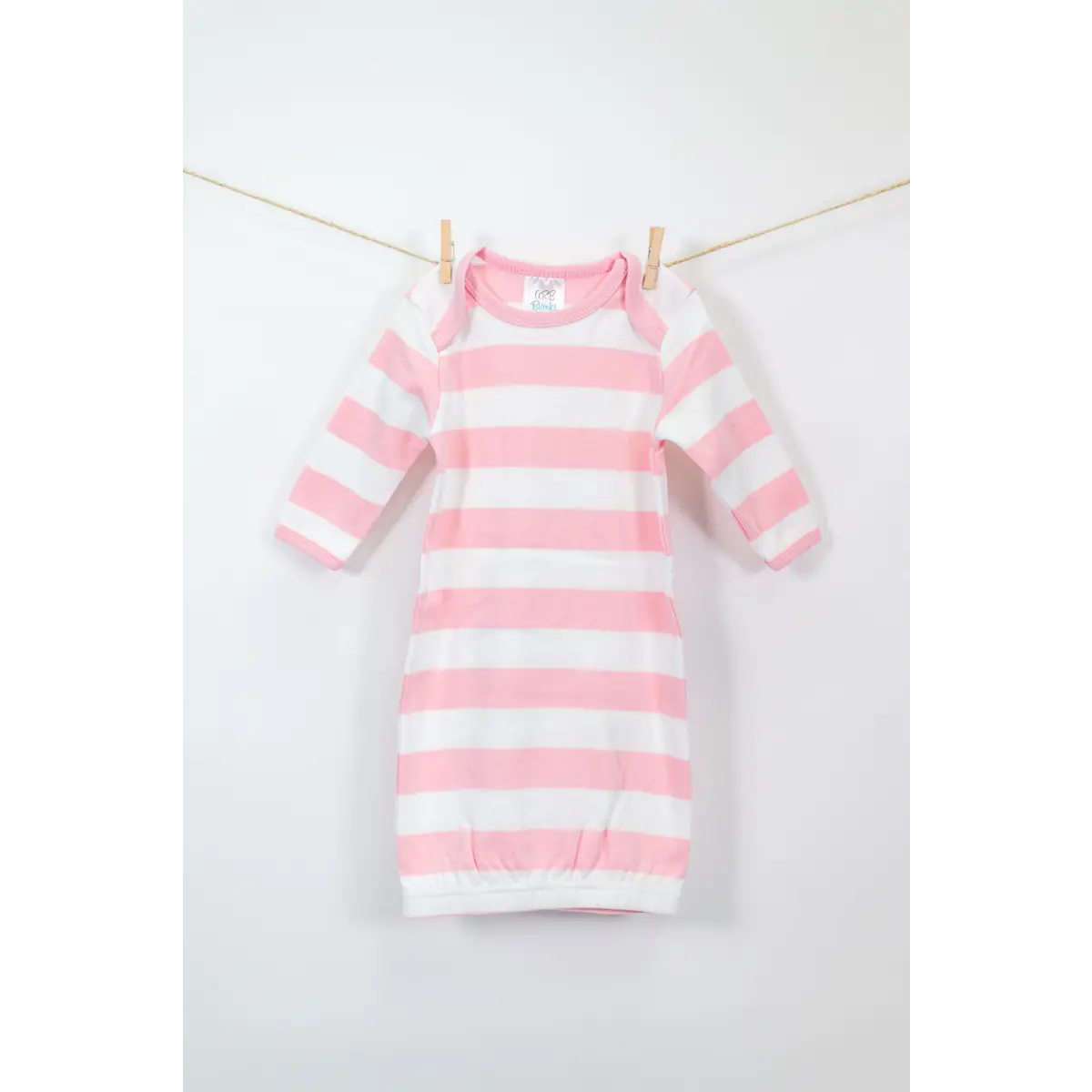 Spring Baby Gowns - Bubble Gum Pink & White / 0-3 Month - ARB Blanks
