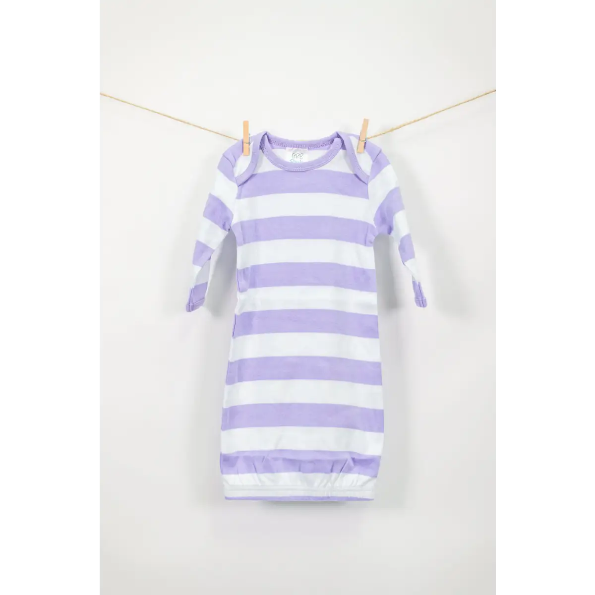 Spring Baby Gowns - Deep Lilac & White / 0-3 Month - ARB Blanks