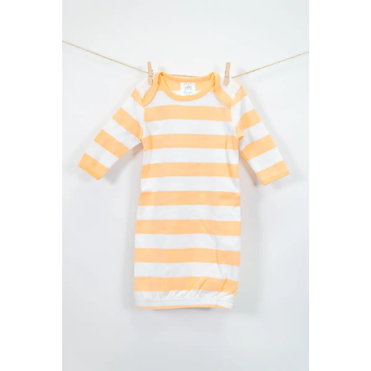 Spring Baby Gowns - Peach & White / 0-3 Month - ARB Blanks