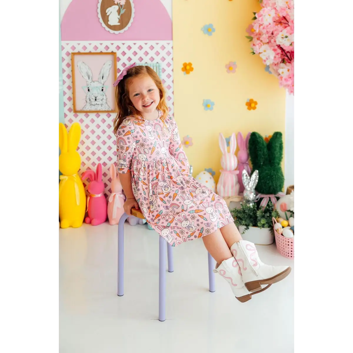 Pocket Twirl Dress - Springtime Bunnies - Easter - Mila & Rose ®