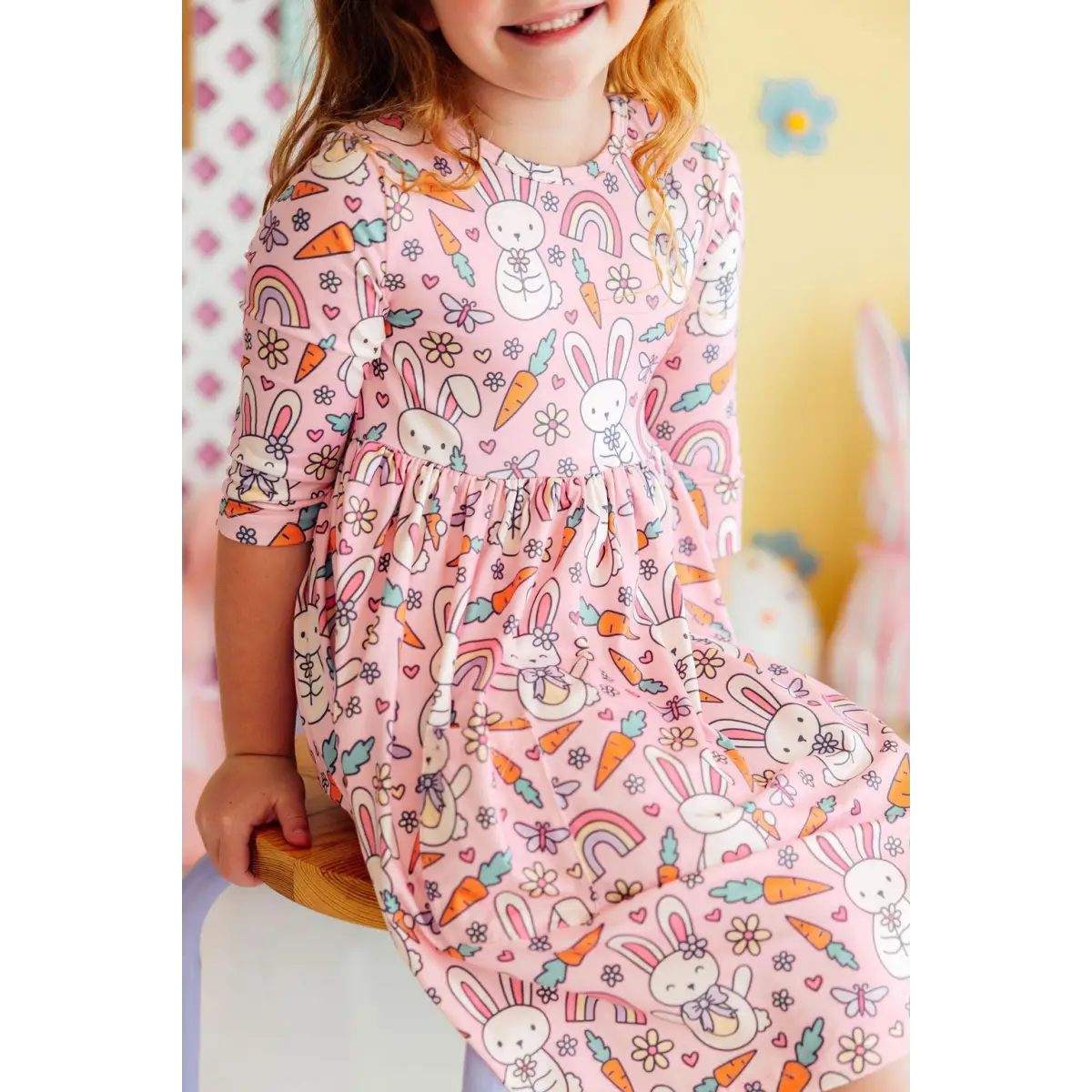Pocket Twirl Dress - Springtime Bunnies - Easter - Mila & Rose ®