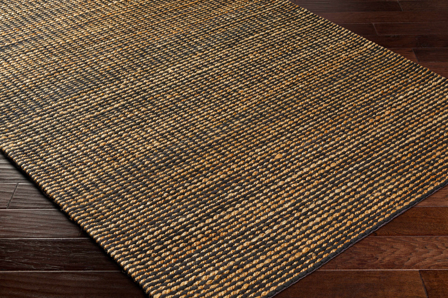 Black Jute Wool Area Rug - Boutique Rugs