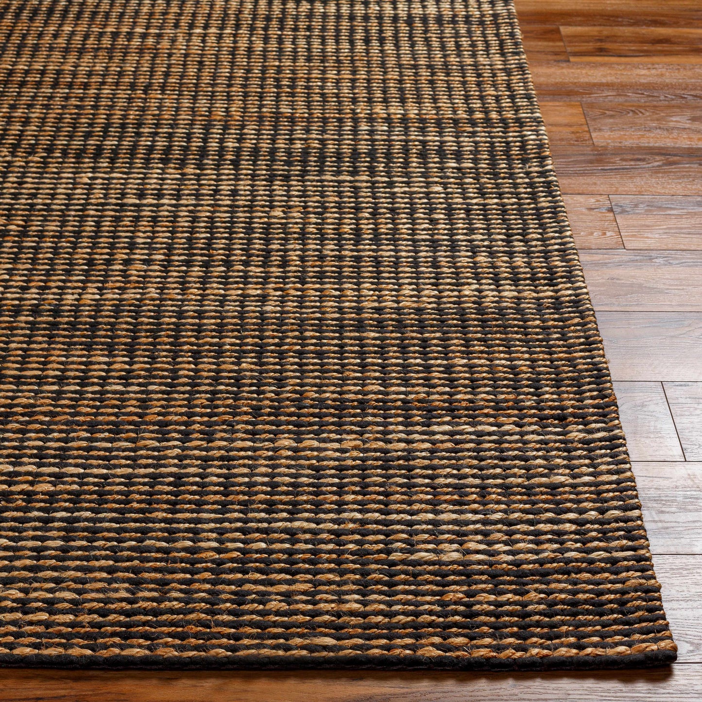 Black Jute Wool Area Rug - Boutique Rugs