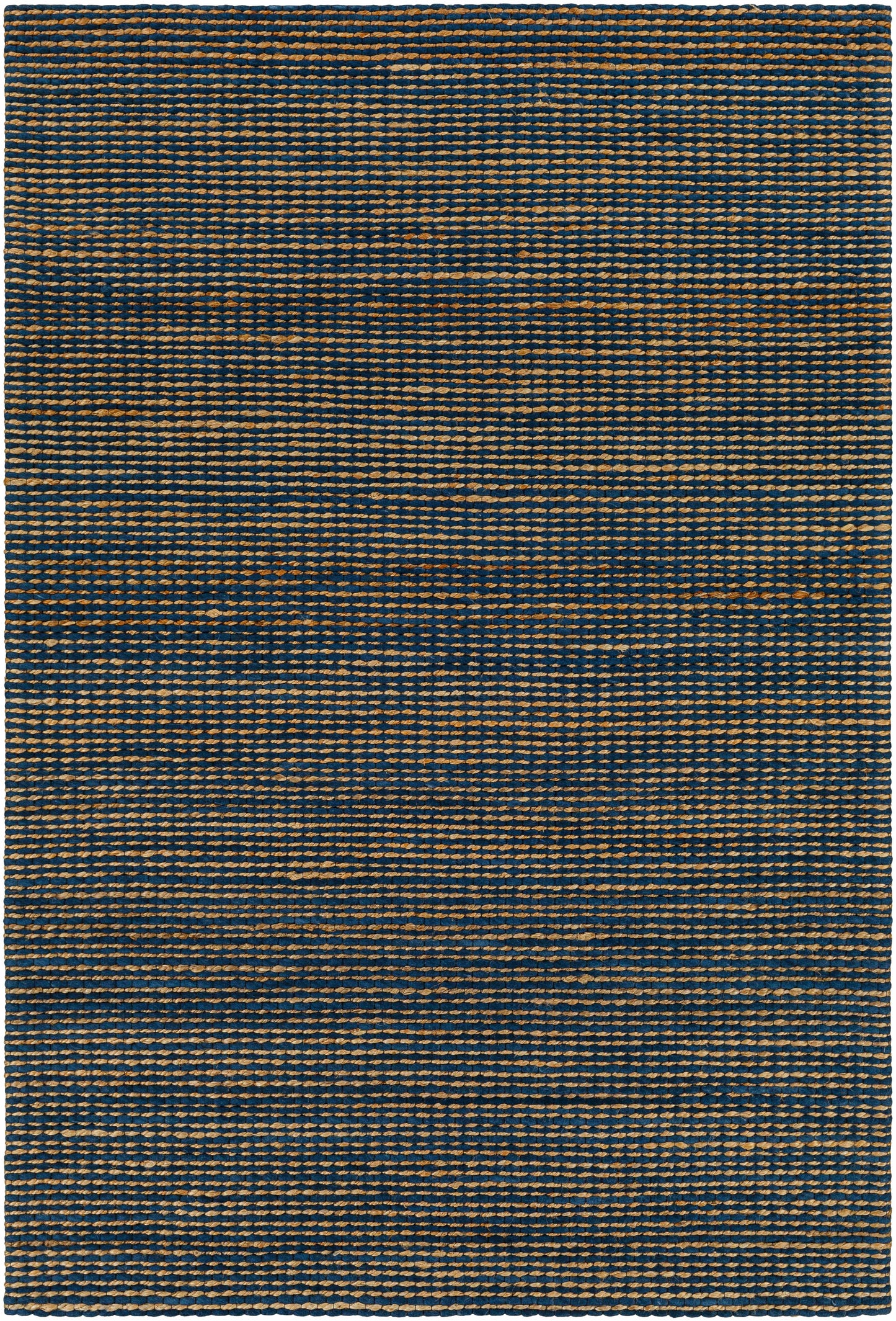 Navy Wool Jute Area Rug - 5’ x 7’6’’ Rectangle - Boutique Rugs
