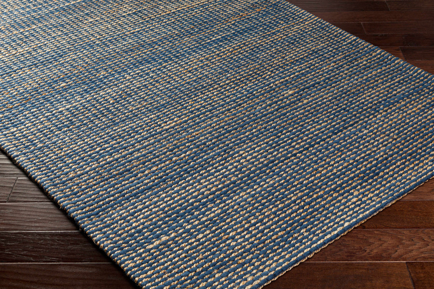 Navy Wool Jute Area Rug - Boutique Rugs
