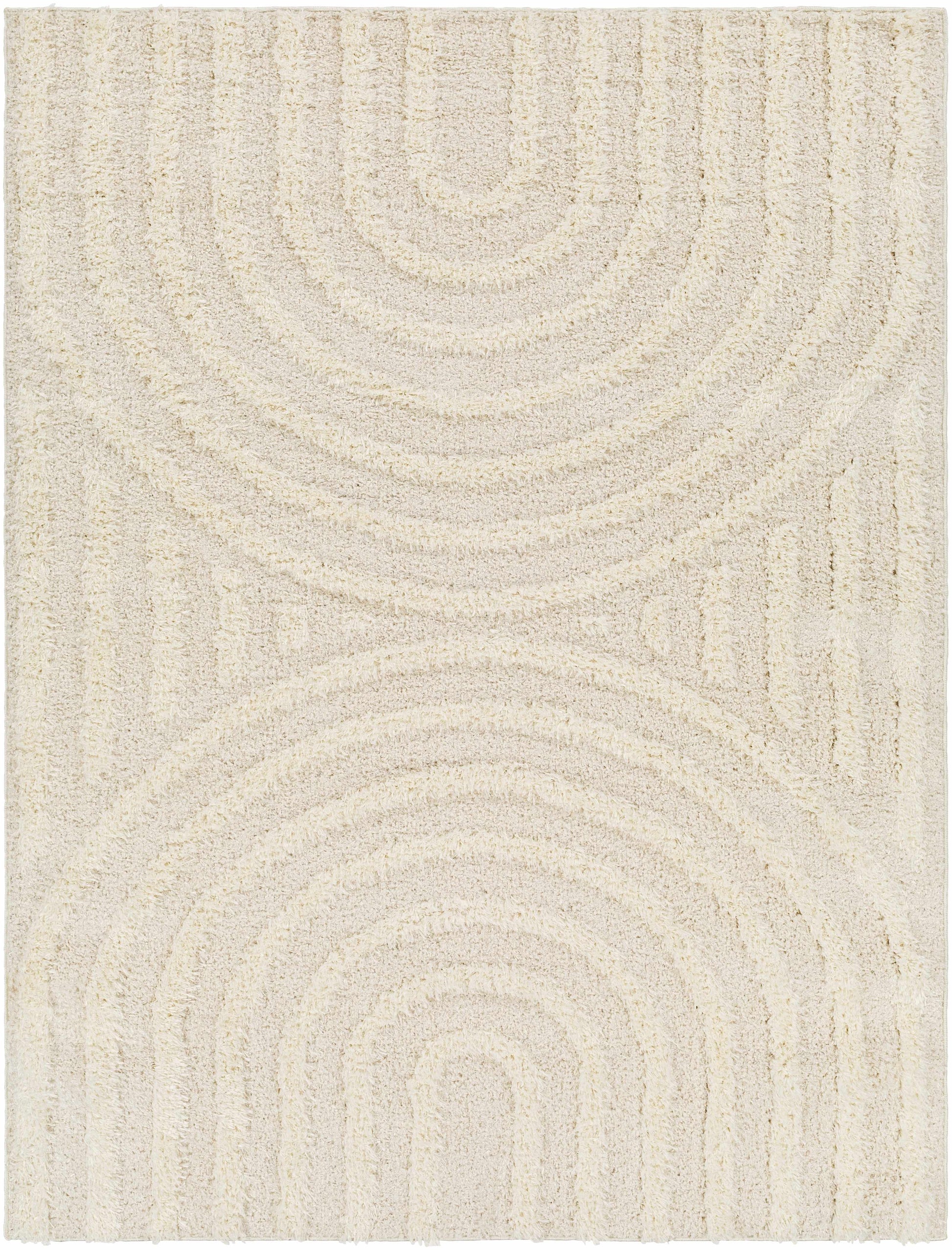 Arnel Cream Area Rug - 5’3’’ x 7’ Rectangle - Boutique Rugs